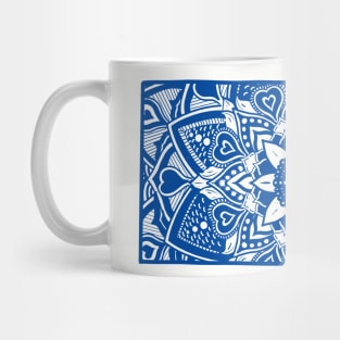 Blue Kansas State Gift Mandala Yoga KS Art Mug